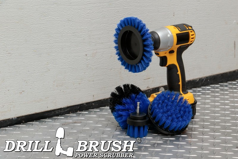 Boat Cleaning Drill Brush Attachment Set - Personal Watercraft Detailing gallery