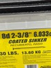 14 pounds Grip Rite nails fasteners 8d 2-3/8" Coated Sinker Smooth shank READ gallery