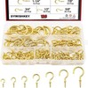 DYWISHKEY Cup Screw Hooks for Hanging 136PCS 7 Sizes Cup Hooks Kit Brass Plat... gallery