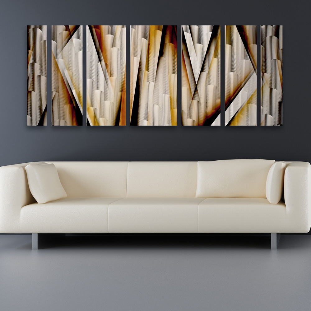 Modern Contemporary Abstract Metal Wall Art Sculpture Brown Painting Home Decor gallery