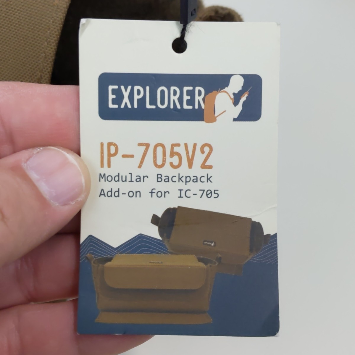 Explorer IP 705V2 Modular Backpack Add On Pouch Storage Bag Tan IC 705  2