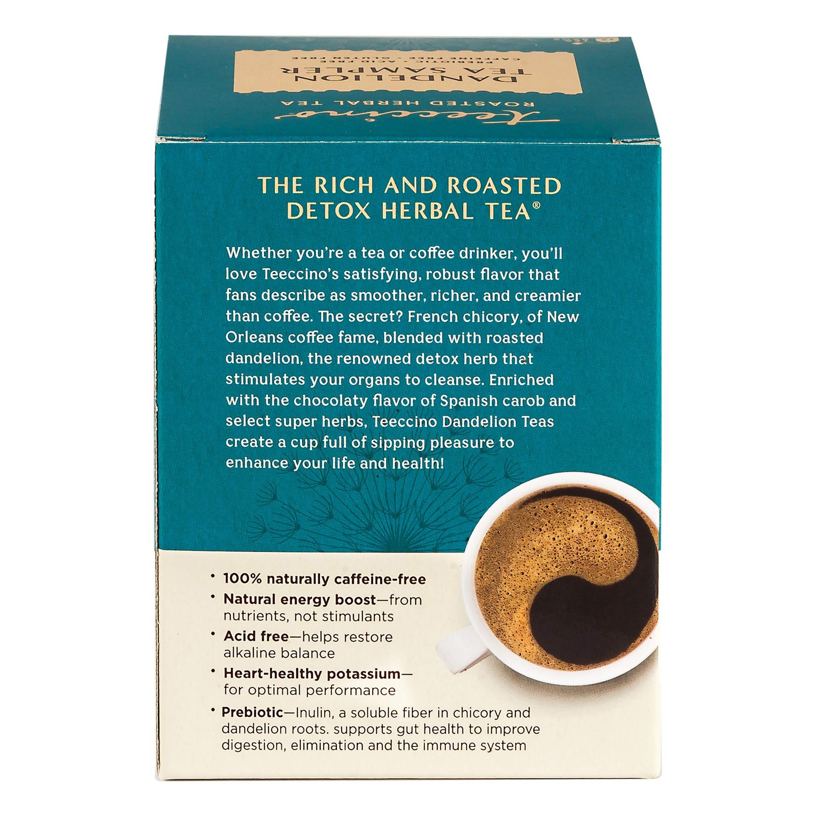 Teeccino Dandelion Tea Sampler - 12 Caffeine-Free Herbal Tea Bags gallery