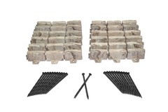EasyFlex No-Dig Landscape Edging with Anchoring Spikes, 2.7 in Tall Decorativ…