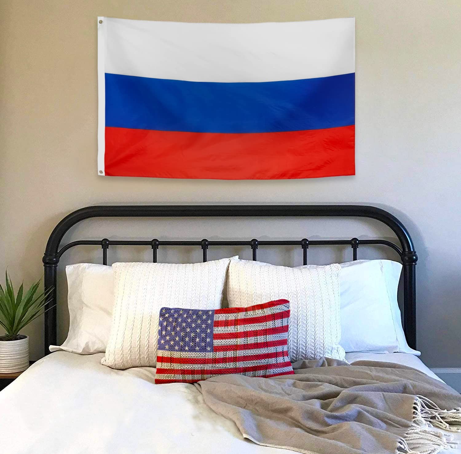 DANF Russia Flag 3x5 Ft Thick Polyester, Fade Resistant, Brass Grommets, Canv... gallery