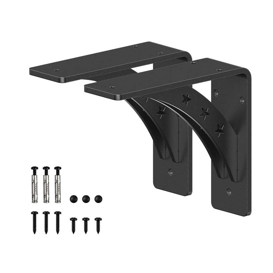 Heavy Duty Shelf Brackets，max Load 900 LBS,Premium Alloy Metal Mantel Brackets gallery