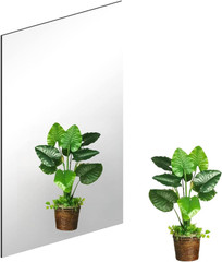 Flexible Wall Mirror Sheets Self Adhesive Acrylic Squares Mirror, 12X16 Inch Non