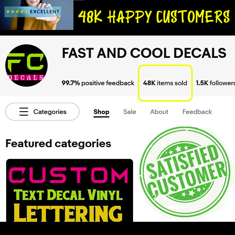 Custom Vinyl Lettering Decal Personalized Sticker Window Text Name Car Truck Van gallery
