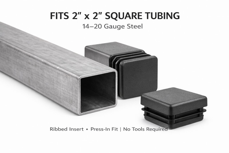 2" Inch Square Tube End Plug Post Cap End Caps 4 Plugs per package gallery
