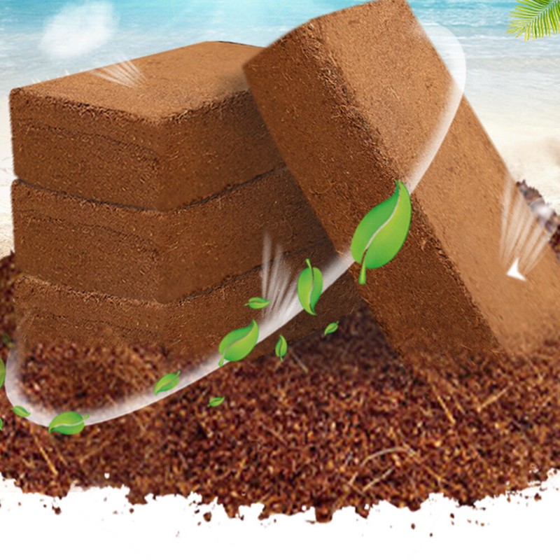 US 2-4Pc 650G Coco Coir Bricks Coconut Fiber Organic Soil Plant Growing Media gallery