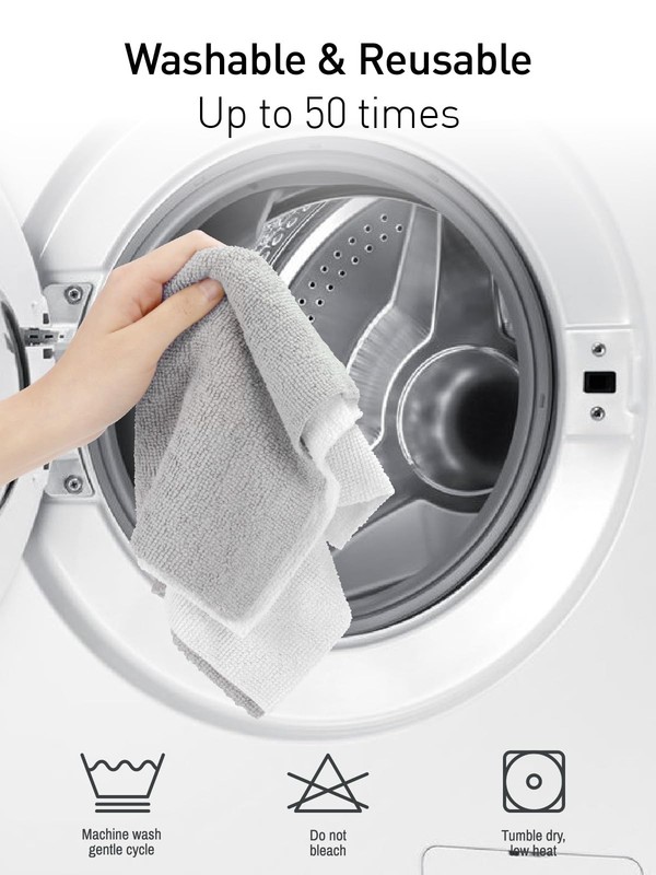 Microfiber Cleaning Cloth Roll -75 Pack, Tear Away Microfiber Towels, 12" x 1... gallery