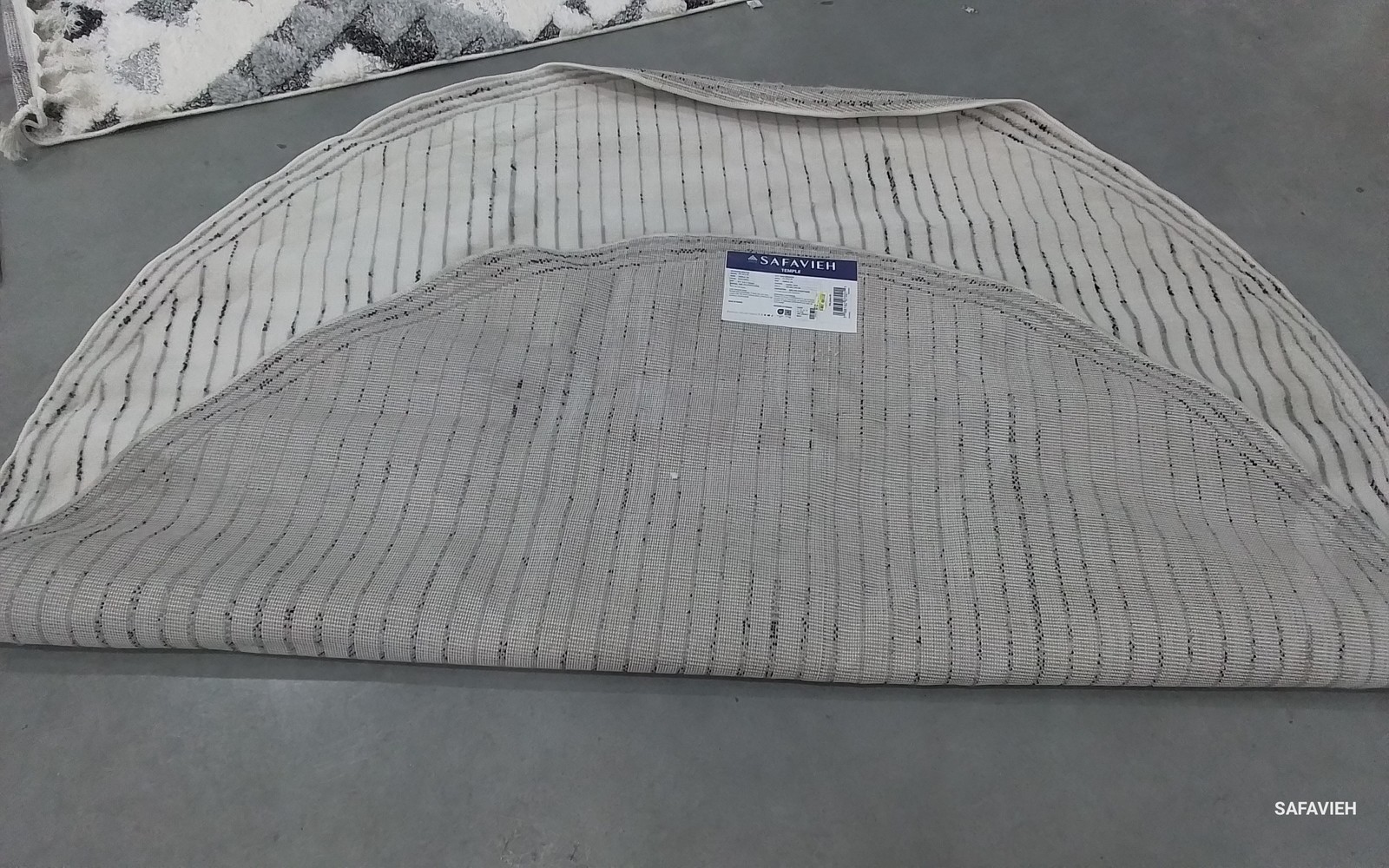 IVORY / GREY 6'-7" x 6'-7" Stained Rug, Reduced Price 1172793144 TPL101A-7R gallery