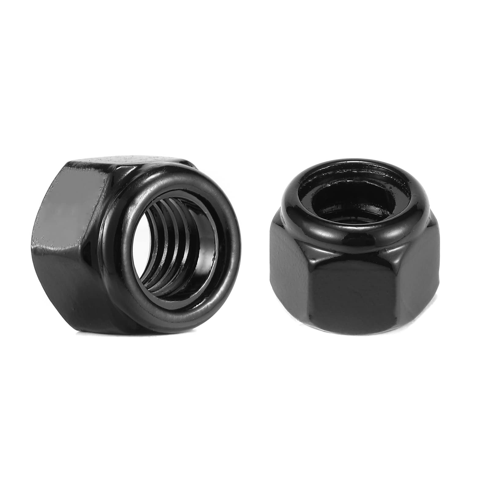 1/2-13 Nylon Insert Hex Lock Nuts 100Pcs 304 Stainless Steel 1/2-13, Black gallery