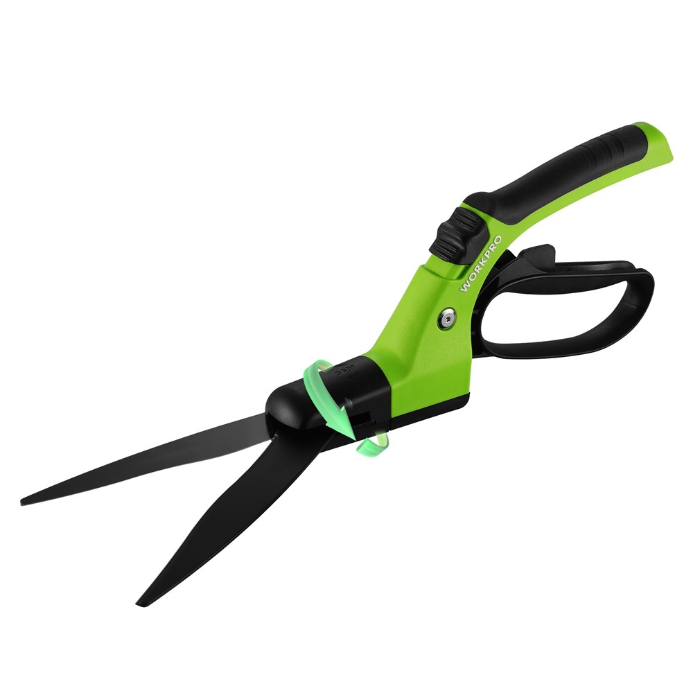 WORKPRO 15" Grass Shears Handheld Grass Clippers 360° Swivel Blade Grass Cutter gallery