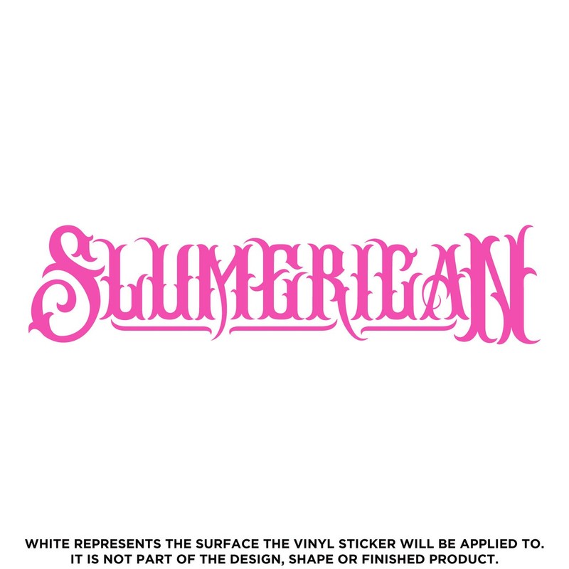 Slumerican Text, Die Cut High Quality Vinyl Sticker Decal gallery