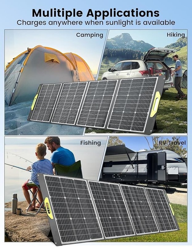 GreenMagic 200W Foldable Portable Solar Panel for solar generator gallery