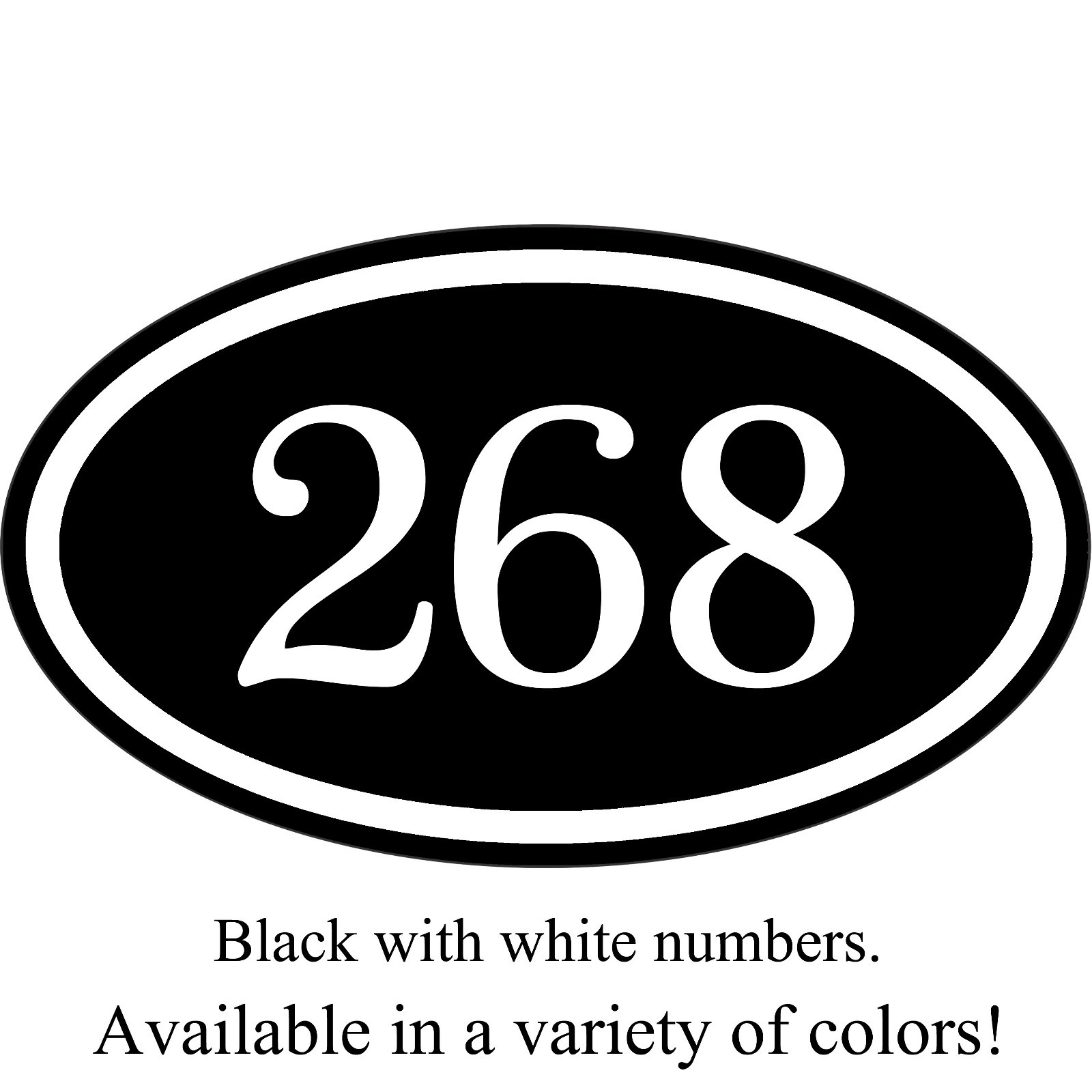 Personalized House Address Number Sign Aluminum Plaque 12" x 7" Custom Colors gallery