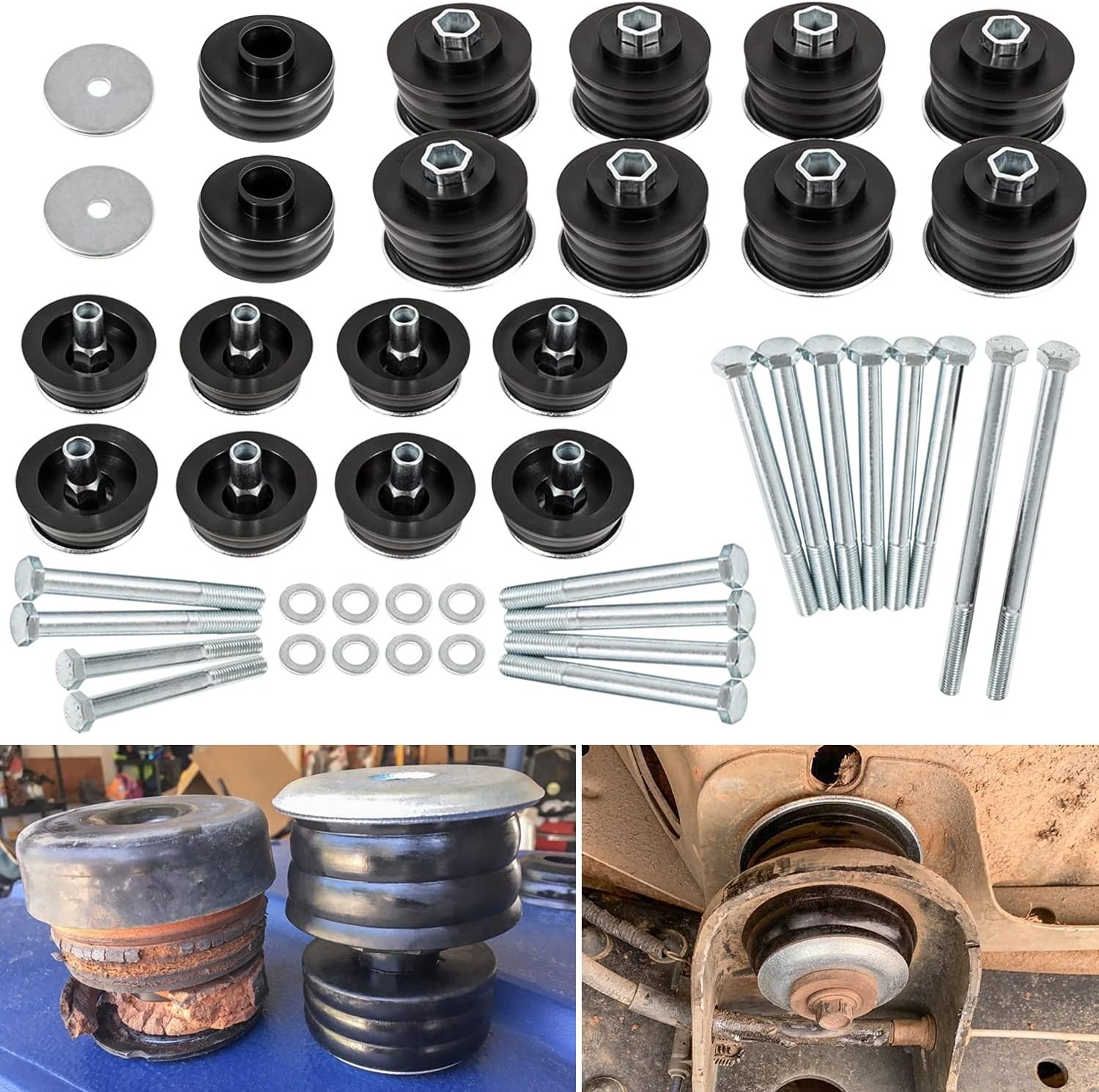 KF04060BK Body Mount Bushing Kit for Ford F250 F350 Super Duty 2008-2016 2WD 4WD gallery