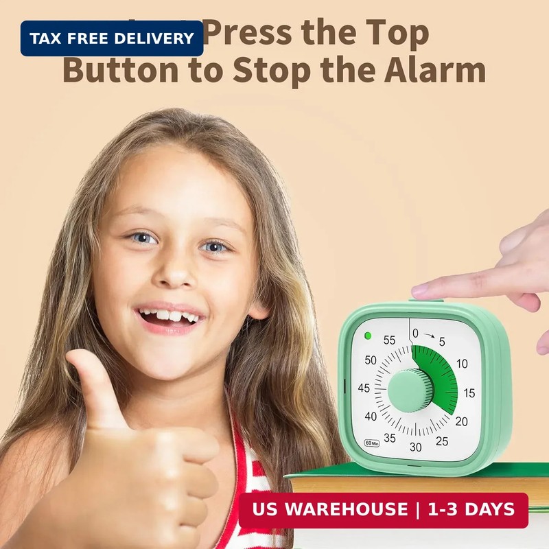 Visual Timer, Pomodoro Timers for Kids Adults, 60-Minute Countdown Desk Timer fo gallery