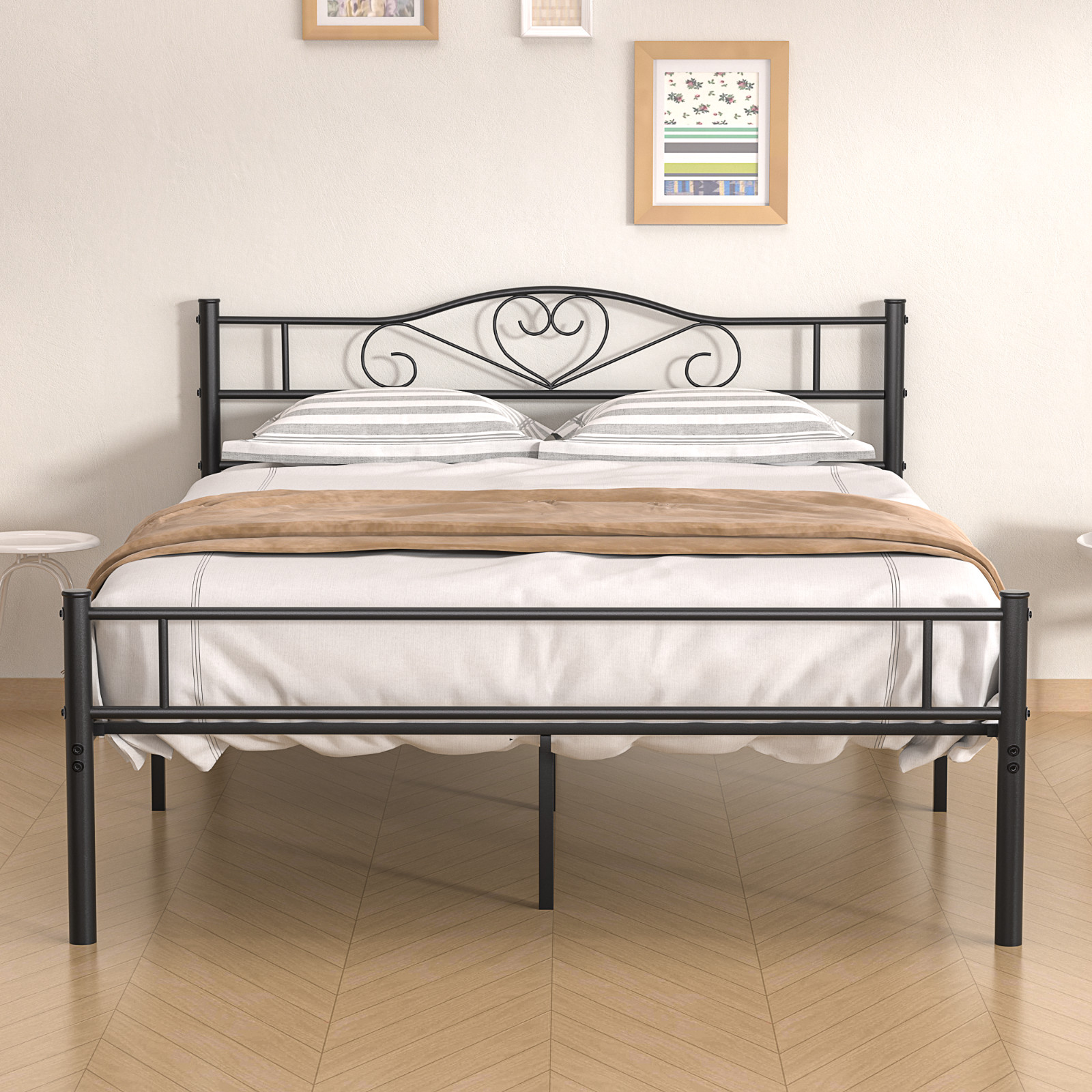 Twin Full Queen Size Metal Bed Frame with Headboard Noise Free Easy Assembly gallery