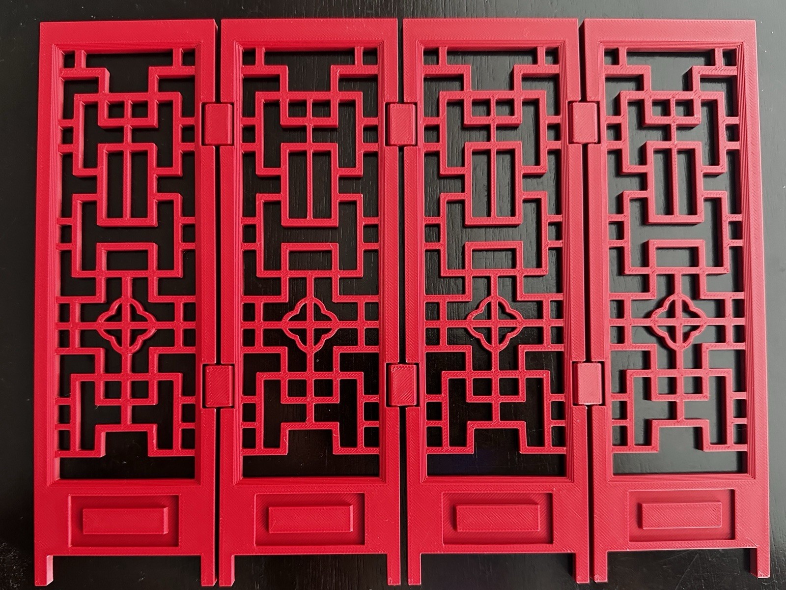 1:6 Scale Miniature Folding Screen – Chinese-Style Dollhouse Decor Room Divider gallery