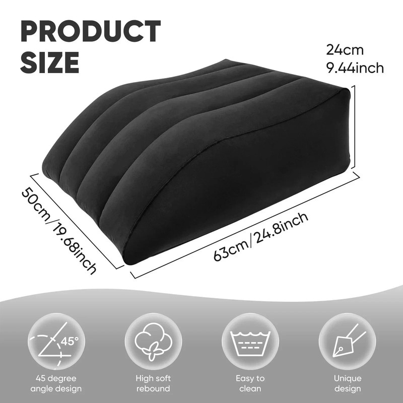 Inflatable Leg Elevation Pillow Wedge for Swelling Relief, Circulation Support gallery