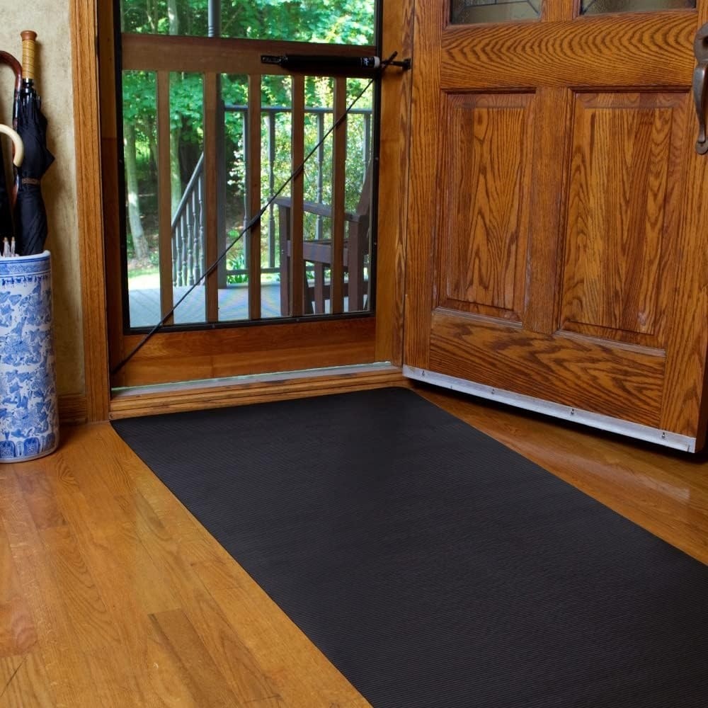 Commercial Heavy Duty Rubber Scraper Mat 72"x36", Black, Easy To Clean, Non Slip gallery