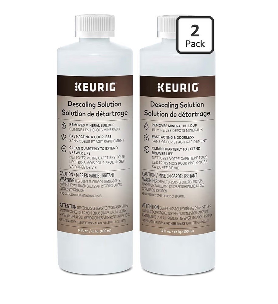 2 pack KEURIG Coffee Brewer Cleaner Descaling Solution Odorless New Sealed 28 oz gallery