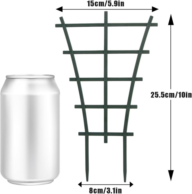 Compact Mini Trellis for Climbing Plants - 5.91"W x 10.24"H Stackable Design gallery