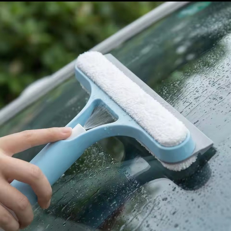 2 in 1 Window Squeegee Cleaner Microfiber Glass Wiper Shower Screen Car... gallery