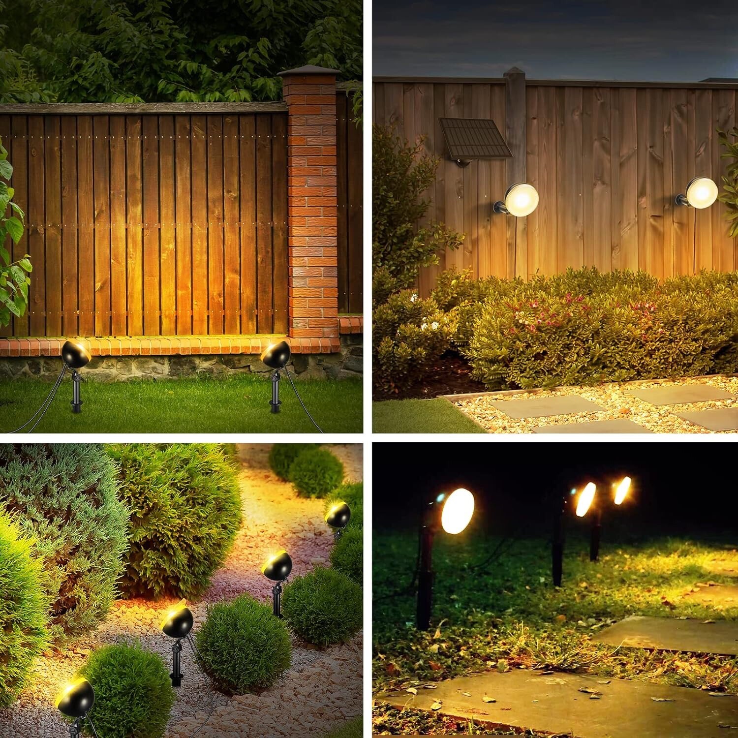 Solar Spot Lights Outdoor, 4-in-1 Solar Landscape Spotlights Outdoor IP67 Water gallery