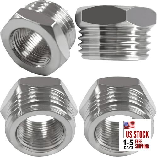Brass Water Line Adapter G 1/2 to Compression 3/8Comp Female to 1/2G Male 4 gallery