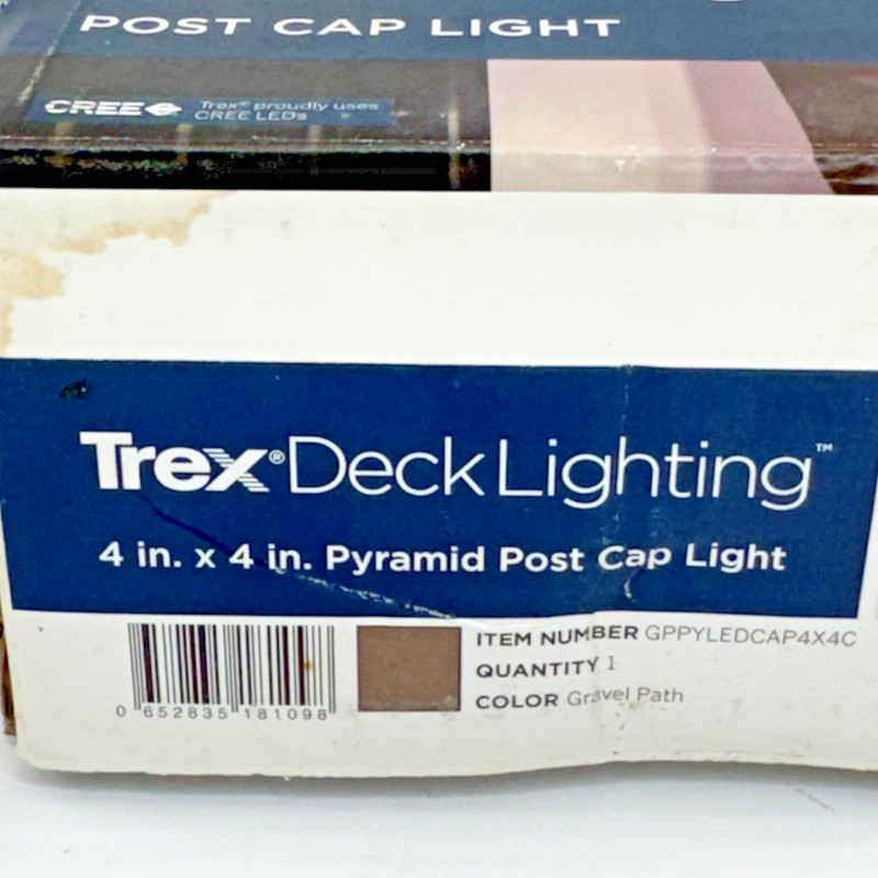 3 x NEW Trex Deck Lighting 4x4 Post Cap Light LED Open Box - Box Damage gallery