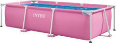 INTEX Rectangular Frame 8 Ft 6 in X 5 Ft 4 in X 26 in above Ground Pool, Swimmin