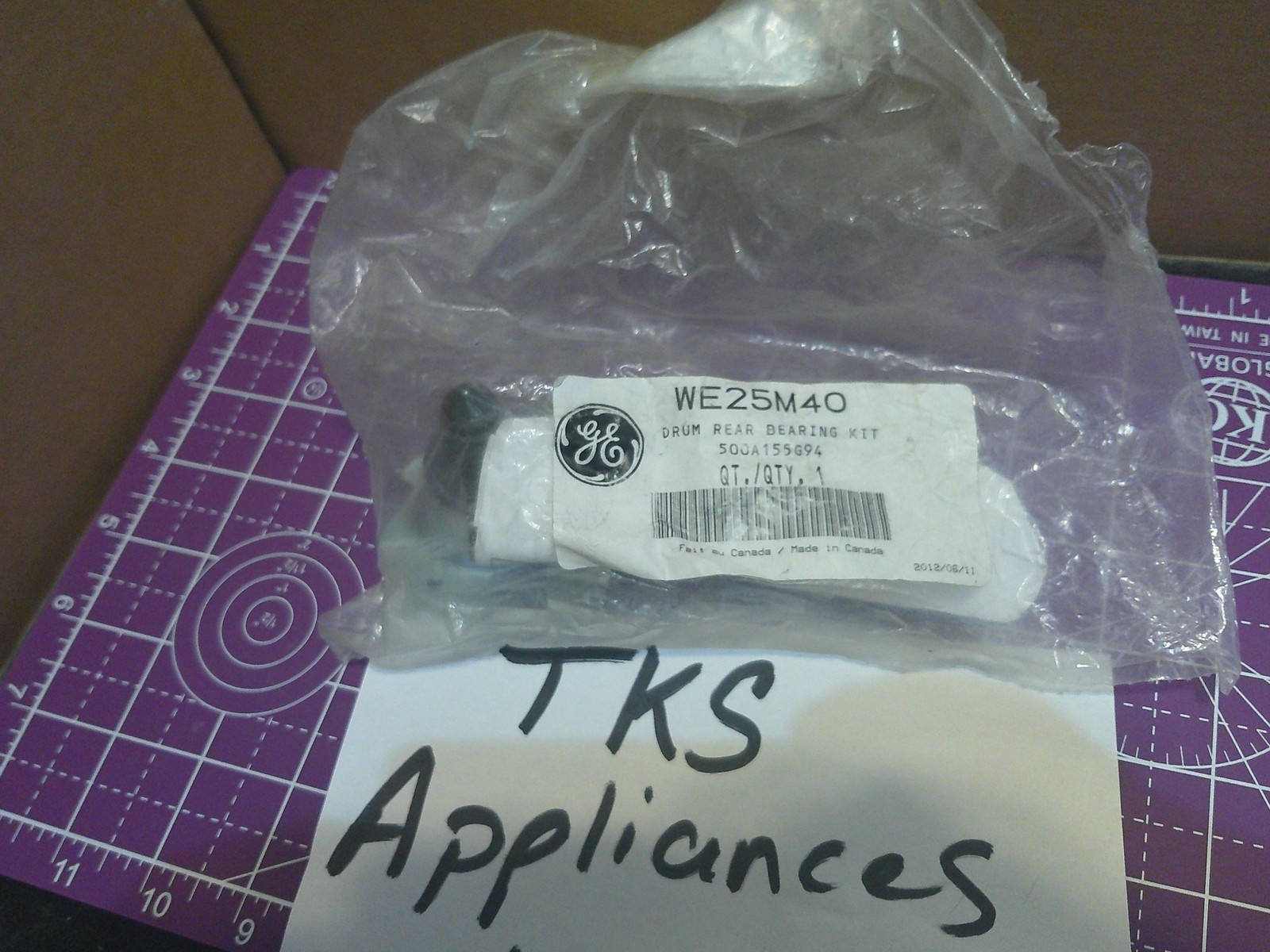 WE25M40 - GE Genuine OEM Dryer Rear Drum Bearing Kit PARTIAL NOT COMPLETE gallery