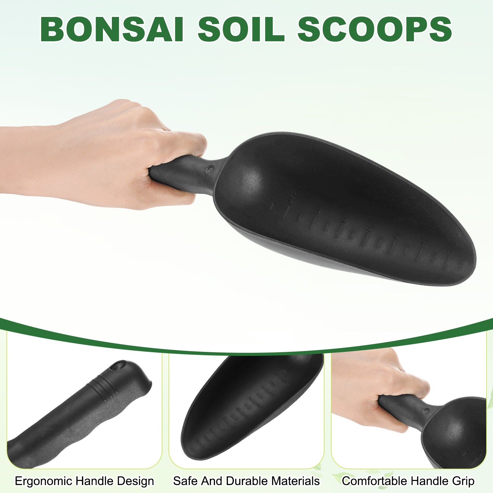 2-Pack 11.81 Inch Plastic Garden Shovel Trowel Hand Shovels for Digging [Black] gallery