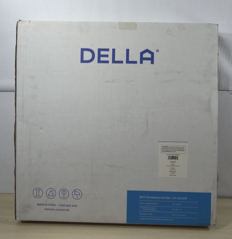 DELLA 25 Ft Mini Split Line Set, Includes 3/8" & 1/4" O.D. Copper Pipes gallery