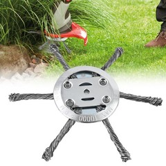 Universal Trimmer Head Grass Tools Steel Wire Wheel Garden Weed Brush Lawn Mower