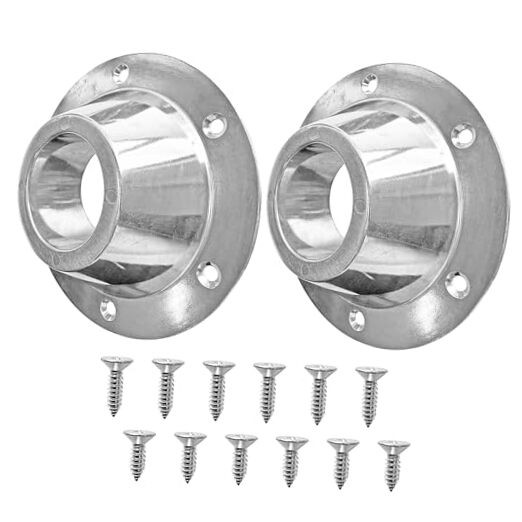 2 Pack RV Table Base Mount - 2 1/8 inch Aluminum Pedestal Table Base Flange - gallery