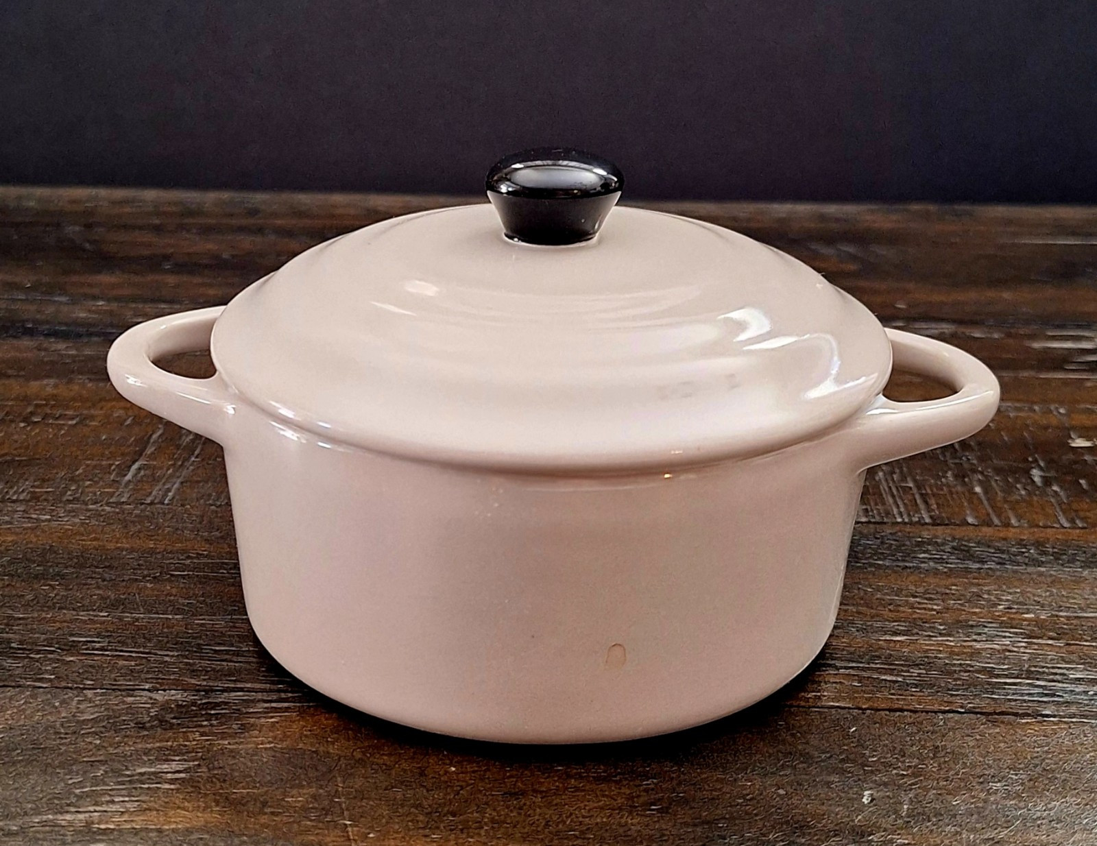 Mini Cocotte Dish with Lid Stoneware Taupe 3 1/2"H X 6 3/8"L X 4 5/8"W gallery