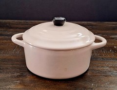 Mini Cocotte Dish with Lid Stoneware Taupe 3 1/2″H X 6 3/8″L X 4 5/8″W