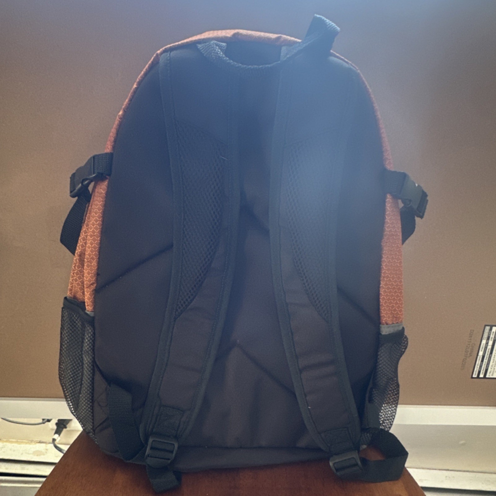 Moke Outdoor Expedition Hiking Backpack Gray Orange Reflective Strips 2