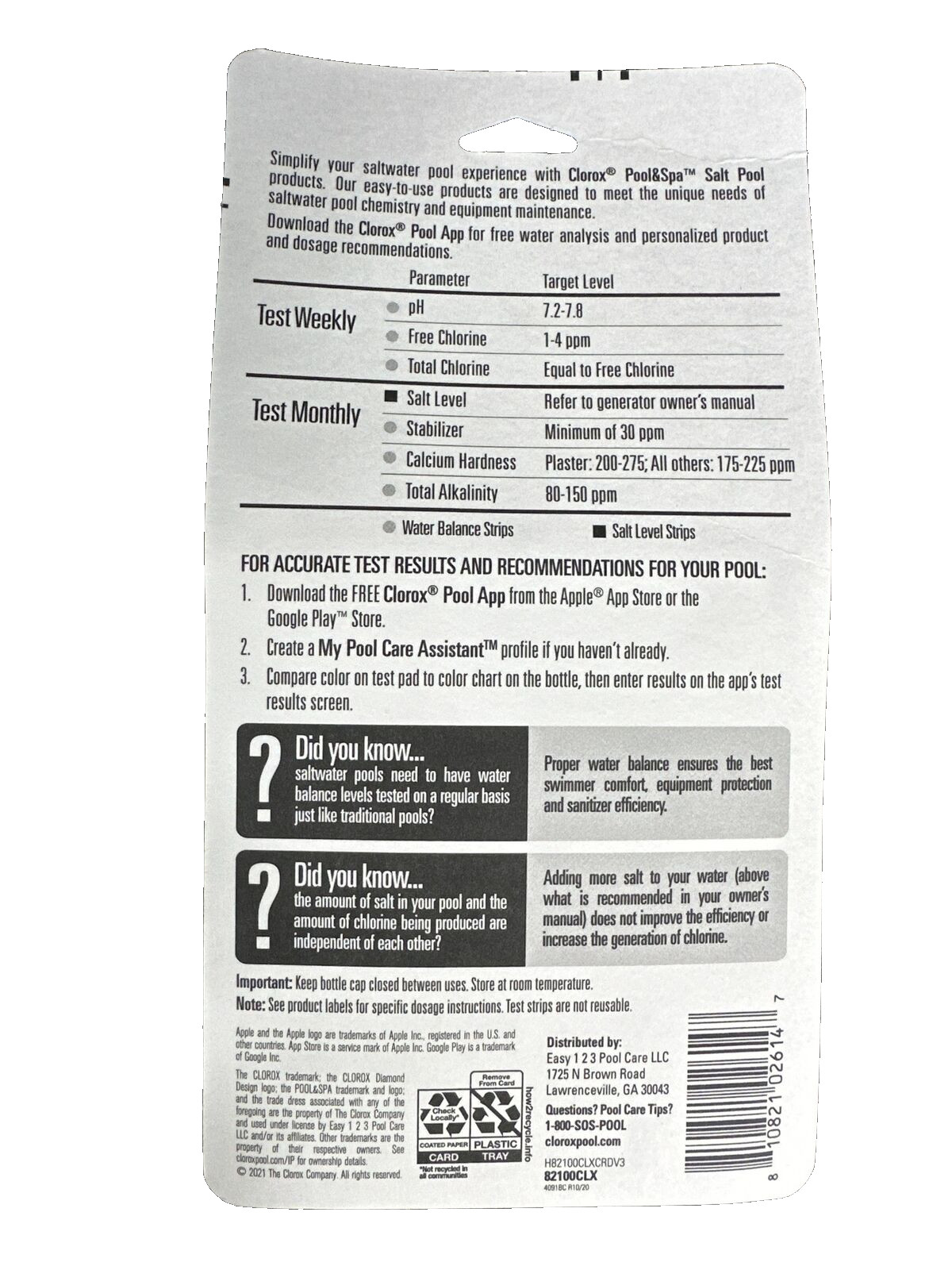 Clorox Pool & Spa 35-Pack Salt Pool Test Strips for Pool Water Testing gallery
