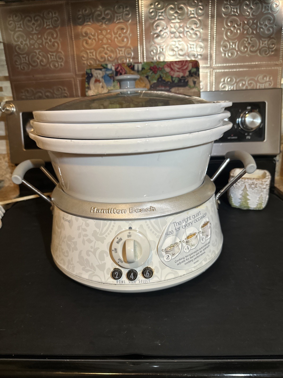 Hamilton Beach 3-in-1 Slow Cooker 33133 Bowl 2, 4, & 6 Qt Crock Pot Lid SC31 gallery