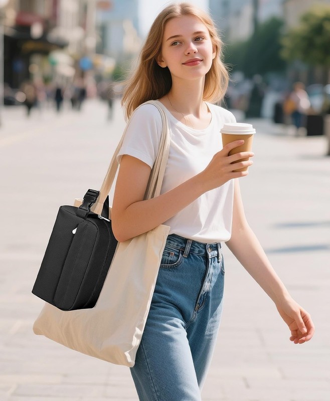 Insulated Lunch Box,Foldable, Compact Lunch Bag, Black,5-Can Capacity (3 Liters) gallery