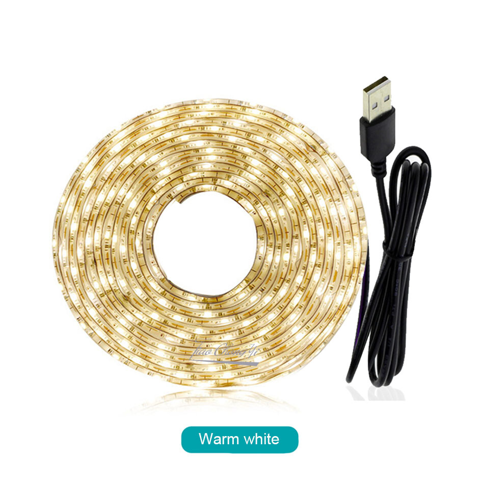 DC 5V USB 2835 LED Strip Light 1M 2M 3M Red blue Warm White RGB 2835 TV light gallery