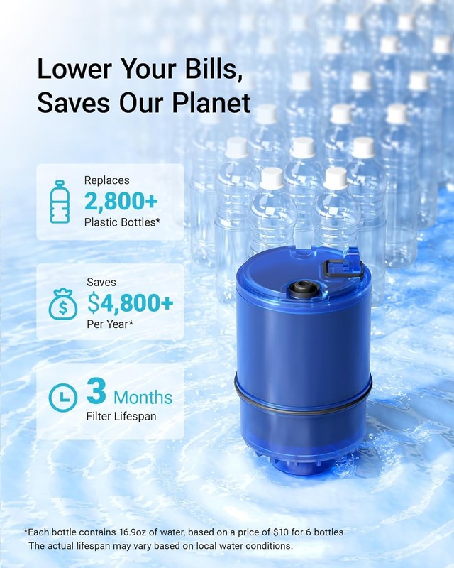 AQUA CREST Water Filter Replacement for RF-9999® Faucet , NSF Certified, 9 Pack gallery