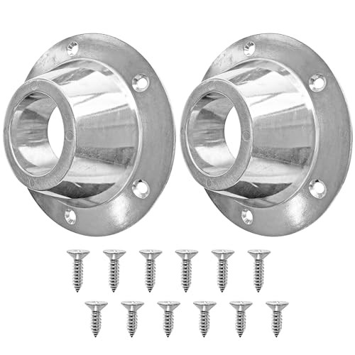 2 Pack RV Table Base Mount - 2 1/8 inch Aluminum Pedestal Table Base Flange - gallery