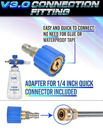 High-Performance Foam Cannon V3.0 - Thicker Snow Foam, 1/4" Quick Connector & 20 gallery