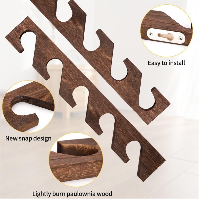 3 Pcs Hat Rack for Baseball Caps, Wall Mounted Wooden Hat Storage Organizer H... gallery