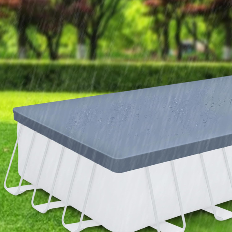 Funsicle Durable Rectangular Pool Cover with Adjustable Drawstring for Oasis, Ac gallery